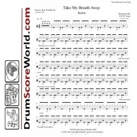 Berlin - Take My Breath Away - Drum Sheet
